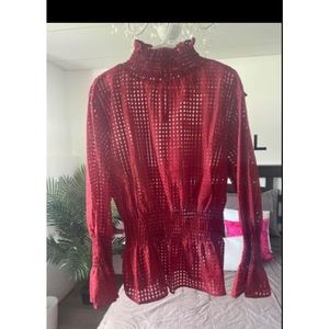 Woman blouse burgundy, Ashley Stuart, size xxl, brand new
